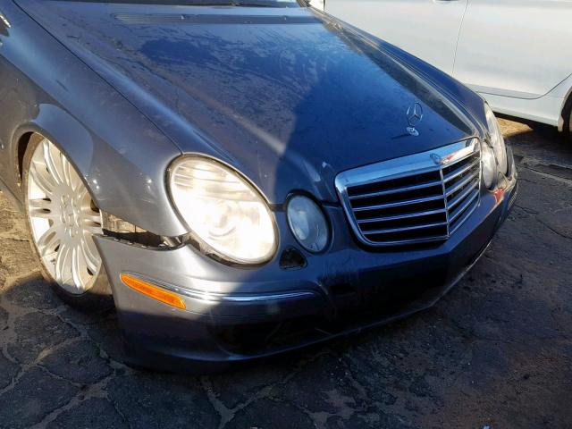 WDBUF56X07B069303 - 2007 MERCEDES-BENZ E 350 GRAY photo 9