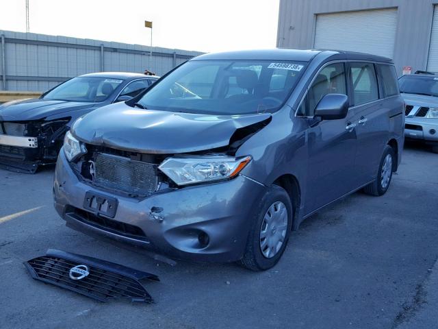 JN8AE2KP2F9131922 - 2015 NISSAN QUEST S GRAY photo 2