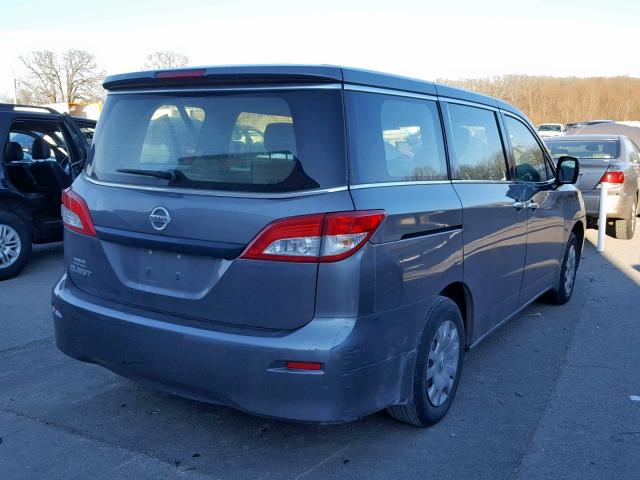 JN8AE2KP2F9131922 - 2015 NISSAN QUEST S GRAY photo 4