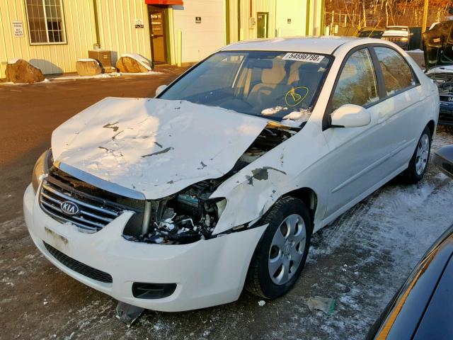 KNAFE221895657946 - 2009 KIA SPECTRA EX WHITE photo 2