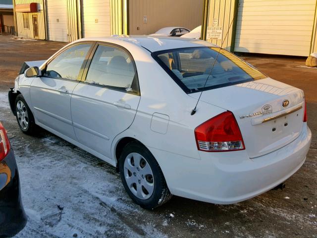 KNAFE221895657946 - 2009 KIA SPECTRA EX WHITE photo 3