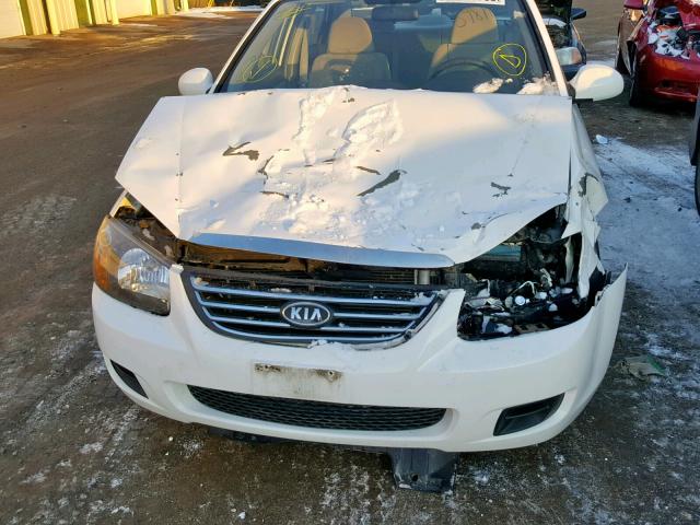 KNAFE221895657946 - 2009 KIA SPECTRA EX WHITE photo 9