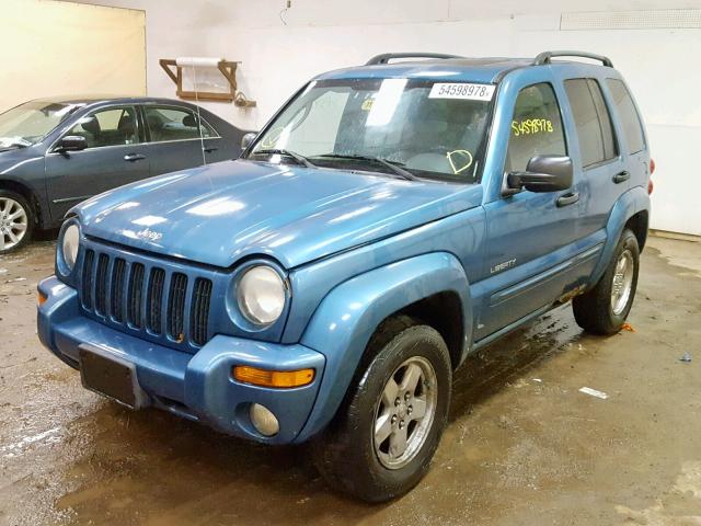 1J4GL58K04W152835 - 2004 JEEP LIBERTY LI BLUE photo 2