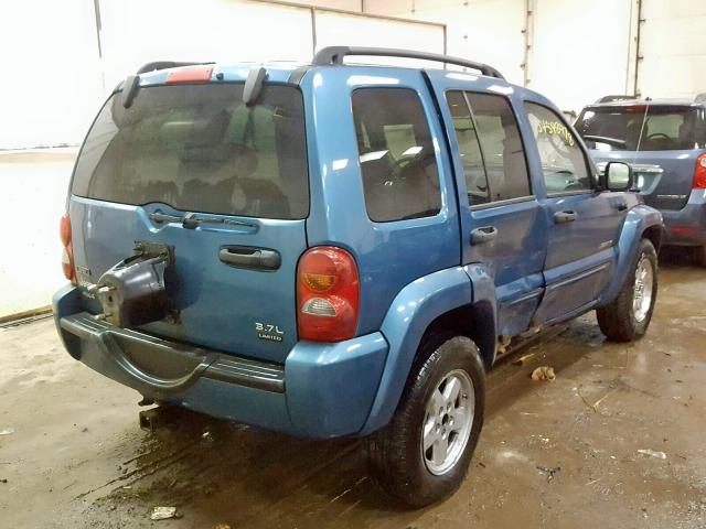 1J4GL58K04W152835 - 2004 JEEP LIBERTY LI BLUE photo 4