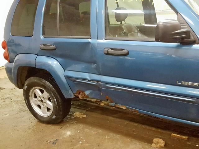 1J4GL58K04W152835 - 2004 JEEP LIBERTY LI BLUE photo 9