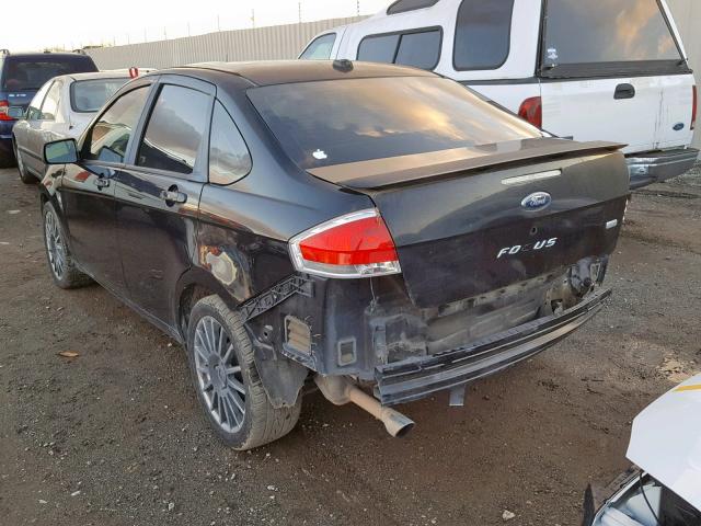 1FAHP36N69W106312 - 2009 FORD FOCUS SES BLACK photo 3