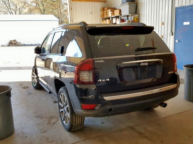 1C4NJDCB6ED809865 - 2014 JEEP COMPASS LI BLACK photo 3