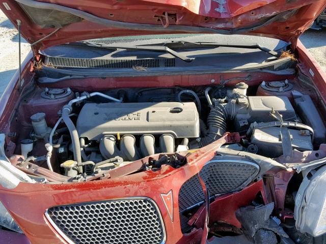 5Y2SL65836Z420521 - 2006 PONTIAC VIBE RED photo 7