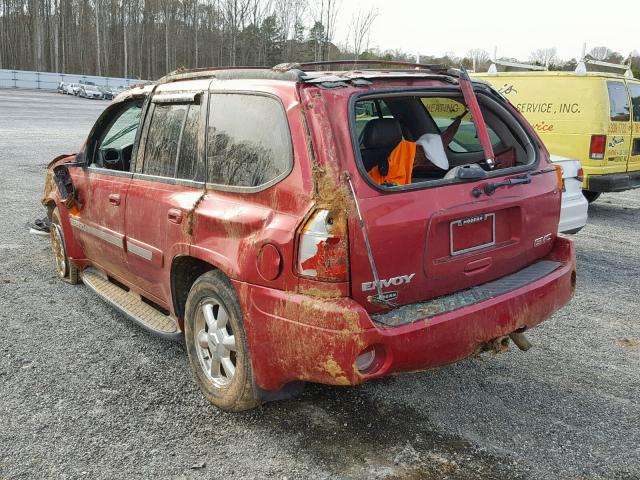 1GKDT13S142132503 - 2004 GMC ENVOY RED photo 3