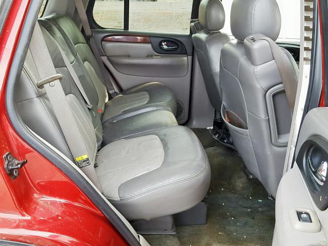 1GKDT13S142132503 - 2004 GMC ENVOY RED photo 6