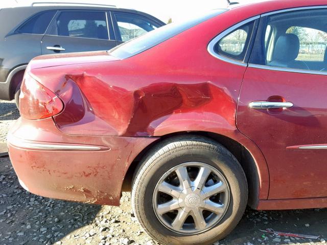 2G4WD582261201585 - 2006 BUICK LACROSSE C MAROON photo 9