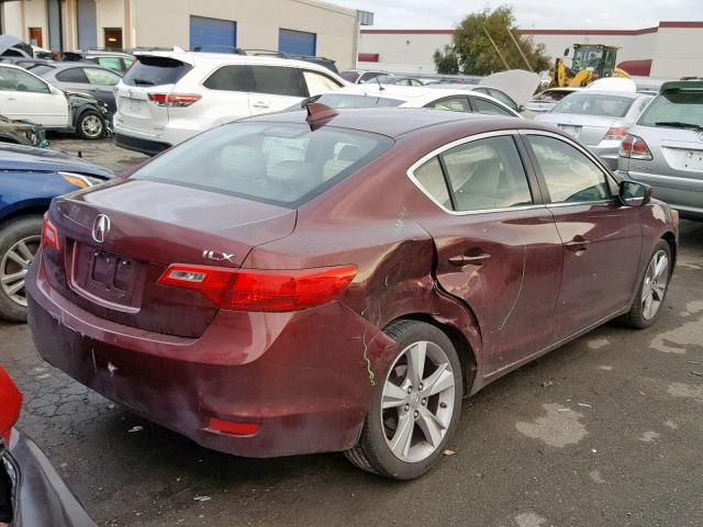 19VDE1F70DE010529 - 2013 ACURA ILX 20 TEC BURGUNDY photo 4