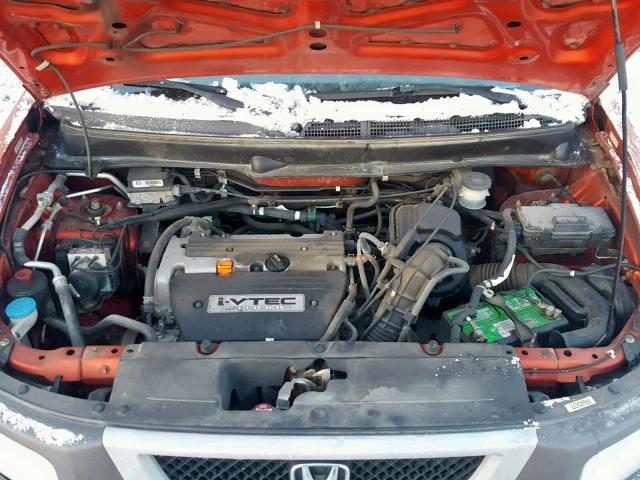 5J6YH28584L019885 - 2004 HONDA ELEMENT EX ORANGE photo 7