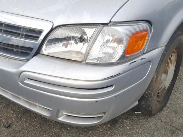 1GNDX13EX2D224521 - 2002 CHEVROLET VENTURE LU SILVER photo 9