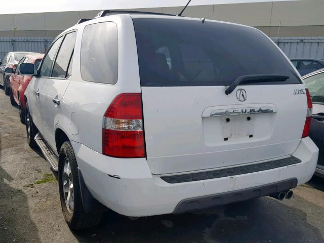 2HNYD18672H531887 - 2002 ACURA MDX TOURIN WHITE photo 3