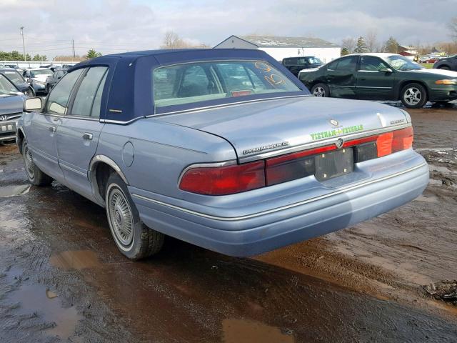 2MELM74W8VX699801 - 1997 MERCURY GRAND MARQ BLUE photo 3