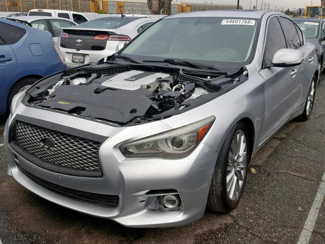 JN1BV7AP1FM342172 - 2015 INFINITI Q50 BASE SILVER photo 2