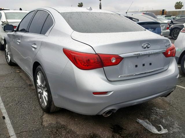 JN1BV7AP1FM342172 - 2015 INFINITI Q50 BASE SILVER photo 3