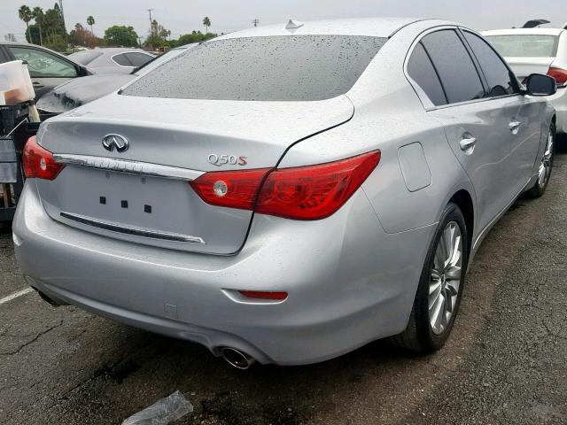 JN1BV7AP1FM342172 - 2015 INFINITI Q50 BASE SILVER photo 4