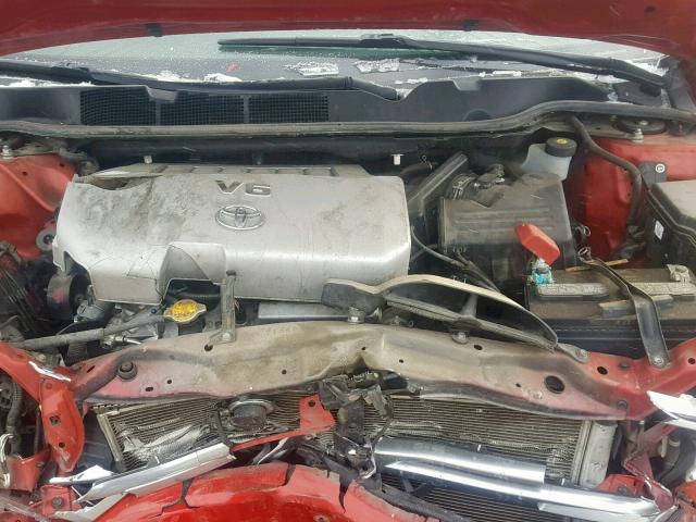 4T3BK3BB3AU045630 - 2010 TOYOTA VENZA BASE RED photo 7