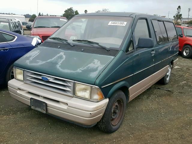 1FMDA31X9SZA39255 - 1995 FORD AEROSTAR GREEN photo 2