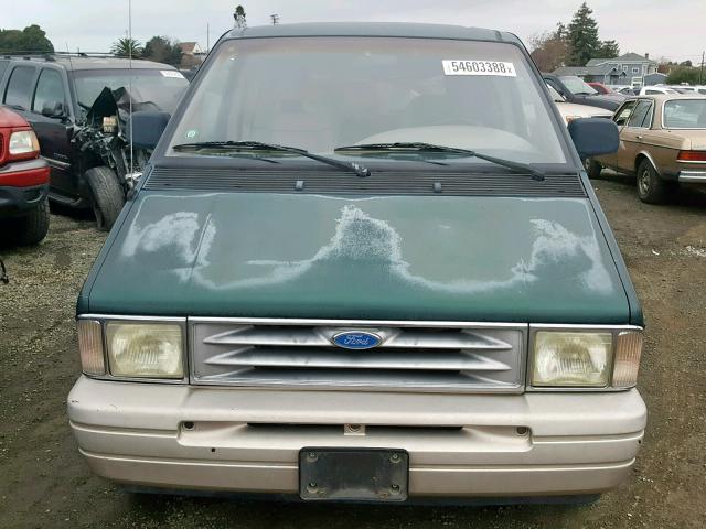 1FMDA31X9SZA39255 - 1995 FORD AEROSTAR GREEN photo 9