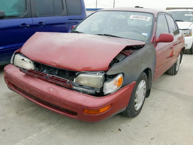 2T1BB02E5TC178525 - 1996 TOYOTA COROLLA DX RED photo 2