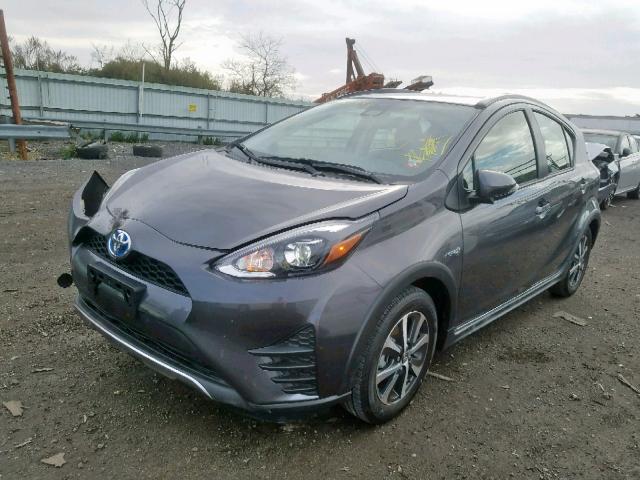 JTDKDTB39K1623233 - 2019 TOYOTA PRIUS C GRAY photo 2