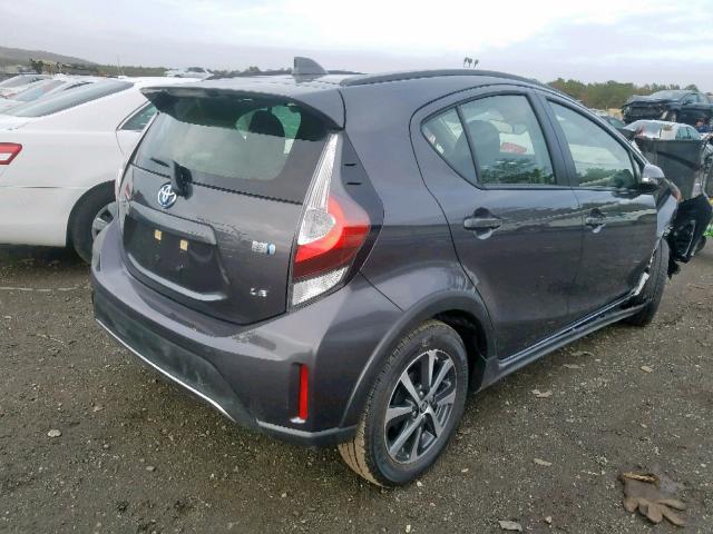 JTDKDTB39K1623233 - 2019 TOYOTA PRIUS C GRAY photo 4