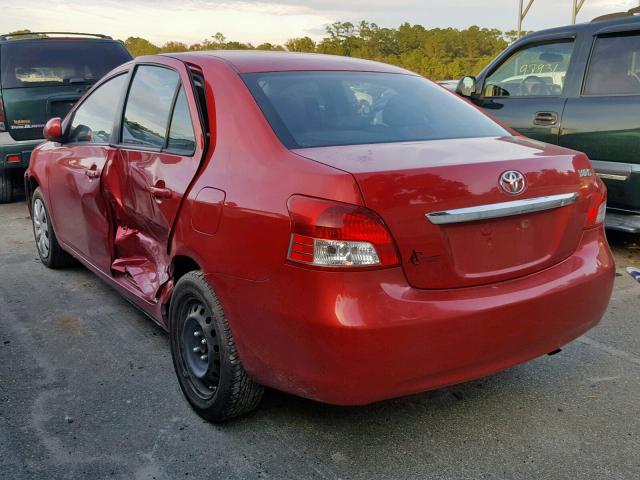 JTDBT4K37CL023616 - 2012 TOYOTA YARIS RED photo 3