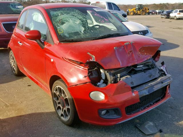 3C3CFFBR5CT131365 - 2012 FIAT 500 SPORT RED photo 1