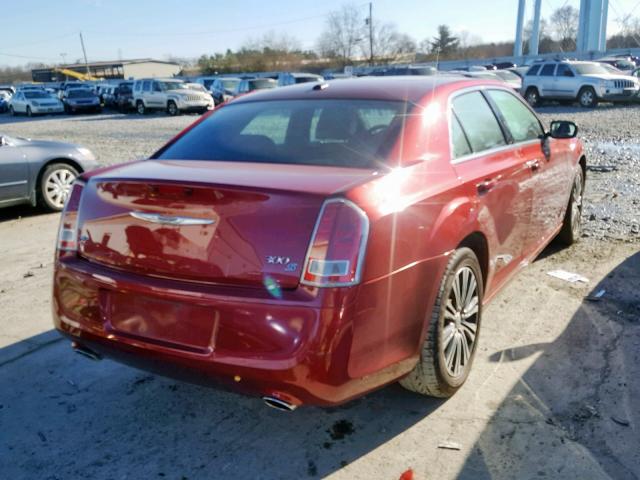 2C3CCAGG2EH163446 - 2014 CHRYSLER 300 S RED photo 4