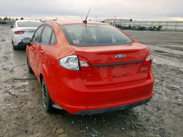 3FADP4BJ3DM199435 - 2013 FORD FIESTA SE RED photo 3