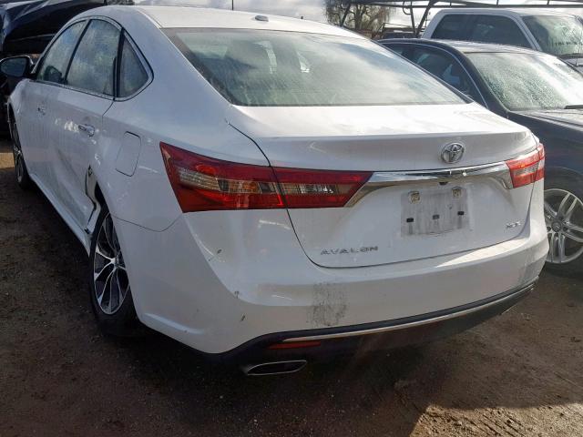 4T1BK1EB6GU203069 - 2016 TOYOTA AVALON XLE WHITE photo 3