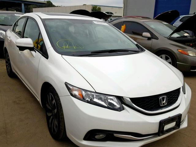 19XFB2F94FE215788 - 2015 HONDA CIVIC EXL WHITE photo 1