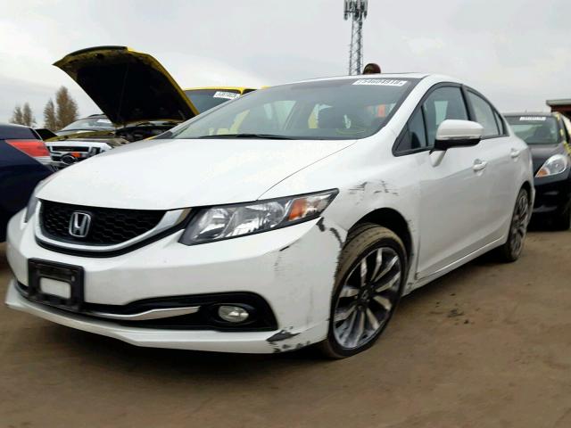 19XFB2F94FE215788 - 2015 HONDA CIVIC EXL WHITE photo 2