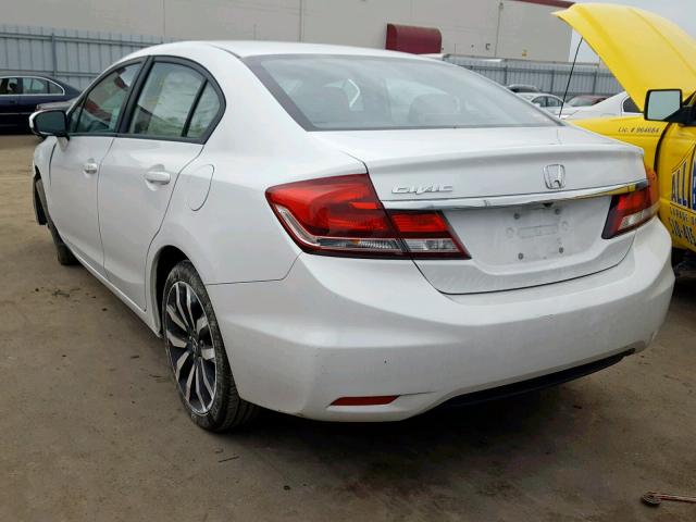 19XFB2F94FE215788 - 2015 HONDA CIVIC EXL WHITE photo 3