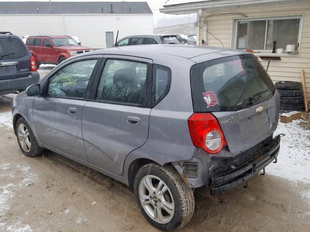 KL1TD66E59B659353 - 2009 CHEVROLET AVEO LS SILVER photo 3