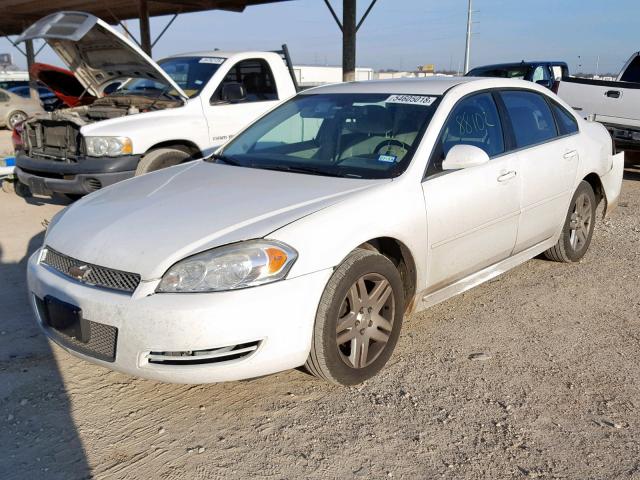 2G1WB5E35E1108011 - 2014 CHEVROLET IMPALA LIM WHITE photo 2