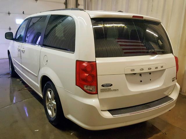 2D4RN5DG3BR751280 - 2011 DODGE GRAND CARA WHITE photo 3