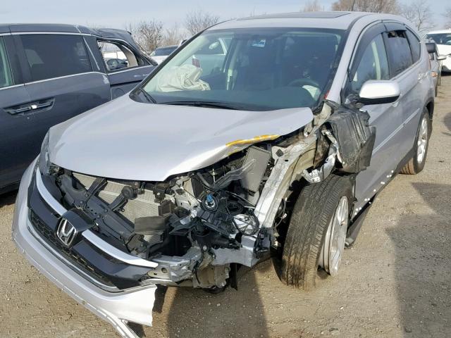 2HKRM4H54GH716500 - 2016 HONDA CR-V EX SILVER photo 2