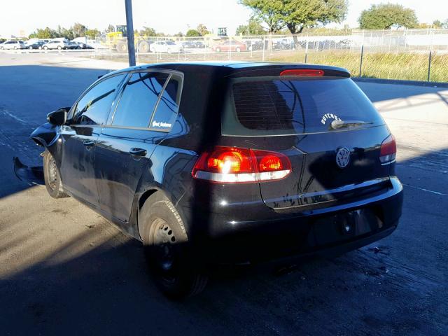 WVWDB7AJ9DW123410 - 2013 VOLKSWAGEN GOLF 黑色 照片 3
