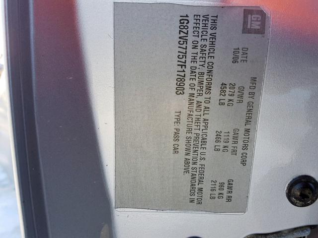 1G1ZA5E08AF230211 - 2010 CHEVROLET MALIBU LS 灰色 照片 10