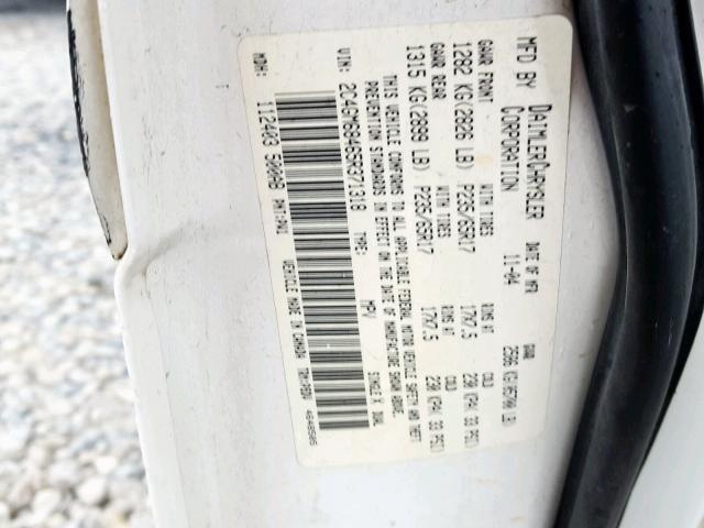 2C4GM68465R371318 - 2005 CHRYSLER PACIFICA T WHITE photo 10