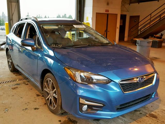 4S3GTAU69J3744836 - 2018 SUBARU IMPREZA LI BLUE photo 1