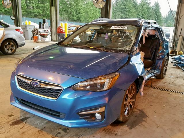 4S3GTAU69J3744836 - 2018 SUBARU IMPREZA LI BLUE photo 2