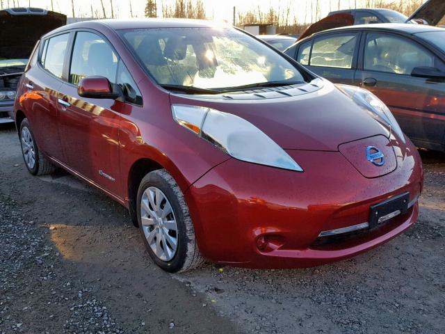 1N4AZ0CP9FC330218 - 2015 NISSAN LEAF S RED photo 1