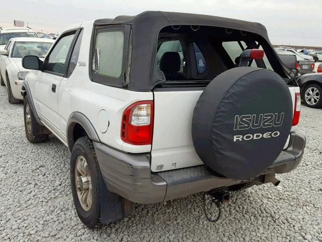 4S2CK57W014312963 - 2001 ISUZU RODEO SPOR WHITE photo 3