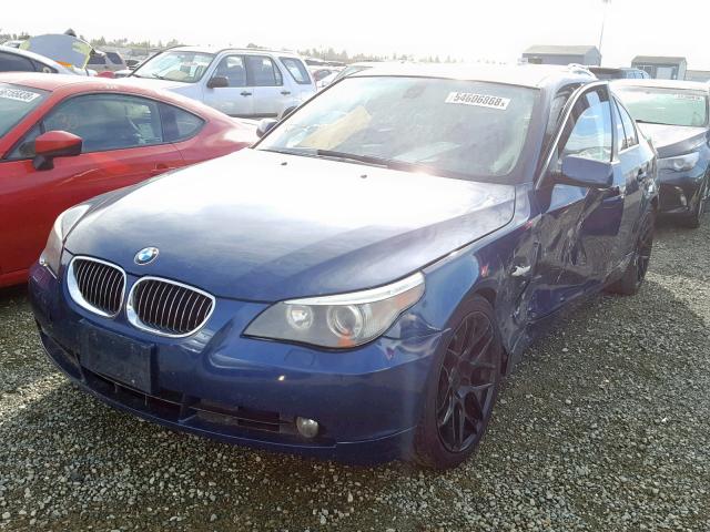 WBANF33587CW69054 - 2007 BMW 525 XI BLUE photo 2