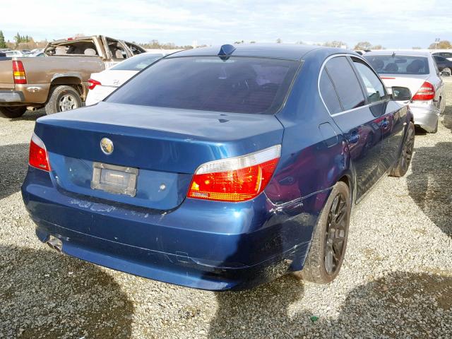 WBANF33587CW69054 - 2007 BMW 525 XI BLUE photo 4